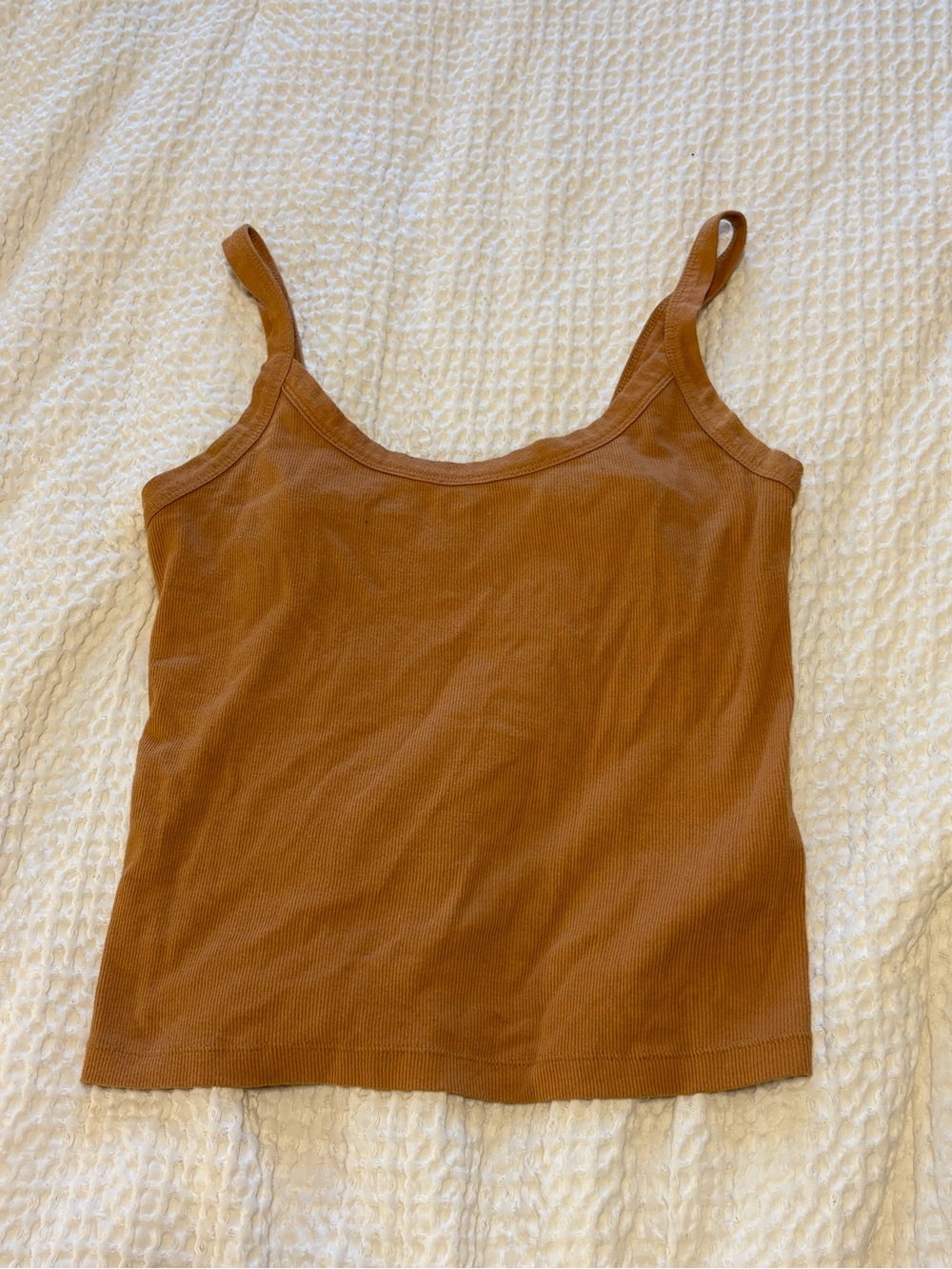 Everyday Ribbed Tank Top - Brown